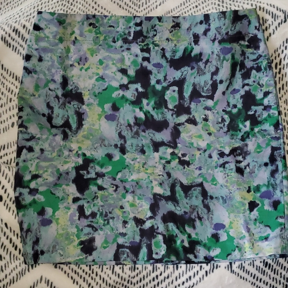 Cynthia Rowley Green and blue skirt Size 10 - Picture 3 of 10